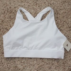 Fabletics white sports bra NWT